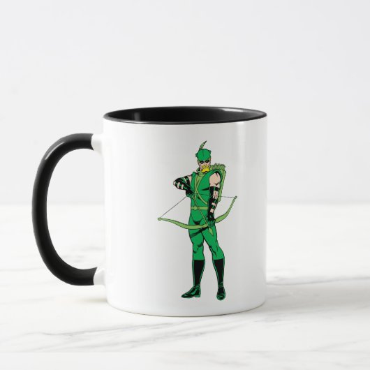 Grüner Pfeil Stehend mit Bow Tasse (Links)