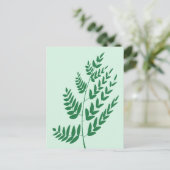 Grüner Pflanze Leaf Feiertagspostkarte (Stehend Vorderseite)