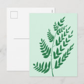 Grüner Pflanze Leaf Feiertagspostkarte (Vorne/Hinten)