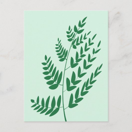 Grüner Pflanze Leaf Feiertagspostkarte (Vorderseite)