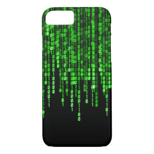 Grüner Phantomdrache-binärer Code iPhone 8/7 Hülle