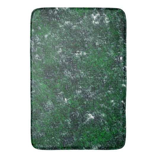 Grüner Pilz auf weißem grauem Fels oder Baumstamm Badematte (Vorderseite Vertikal)
