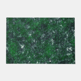 Grüner Pilz auf weißem grauem Fels oder Baumstamm Fußmatte