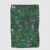 Grüner Pilz auf weißem grauem Fels oder Baumstamm Golfhandtuch (Vorderseite)