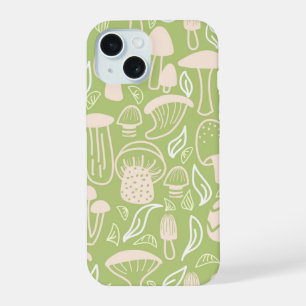Grüner Pilz iPhone 15 Hülle