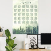 Grüner Pinienwald 30 Tafelübersicht Poster (Heimbüro)
