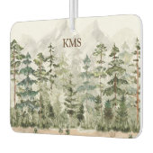 Grüner Pinienwald im Gebirge Autolufterfrischer (Links)