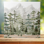 Grüner Pinienwald im Gebirge Fliese<br><div class="desc">Bringen Sie die Schönheit der Natur mit unserem Watercolor Green Pine Forest auf der Keramik. Eine Touch der Schönheit des Abenteuers im Freien für Ihren Raum!</div>