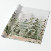 Grüner Pinienwald im Gebirge Geschenkpapier (Ungerollt)