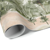 Grüner Pinienwald im Gebirge Geschenkpapier (Rolleneckpunkt)