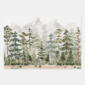 Grüner Pinienwald im Gebirge Geschenkpapier Set (Vorderseite 3)