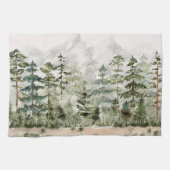 Grüner Pinienwald im Gebirge Geschirrtuch (Horizontal)