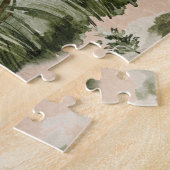 Grüner Pinienwald im Gebirge Puzzle (Seite)