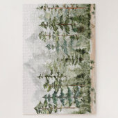 Grüner Pinienwald im Gebirge Puzzle (Vertikal)