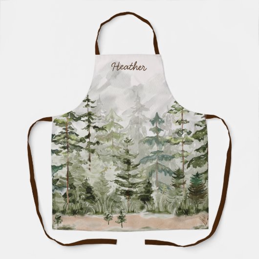 Grüner Pinienwald im Gebirge Schürze (Vorderseite)