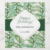 Grüner Pinienwald Weinetikett (Einzelnes Label)