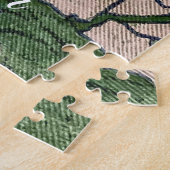 Grüner Pink Blossom Puzzle (Seite)