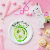 Grüner Planet des Earth Day Pappteller (Party)