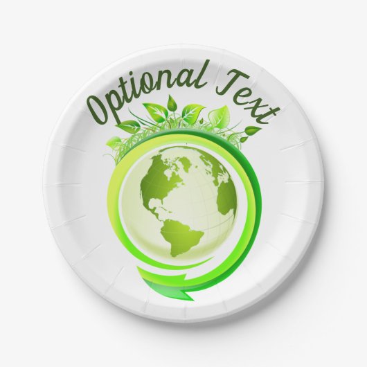 Grüner Planet des Earth Day Pappteller (Vorderseite)