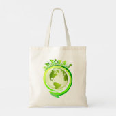 Grüner Planet des Earth Day Tragetasche (Rückseite)