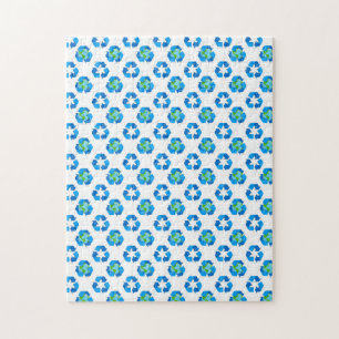 Grüner Planet Dots Earth Day Ökologie Umwelt Puzzle