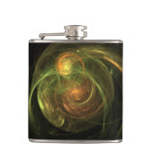 Grüner Planet Flachmann (Vorderseite)