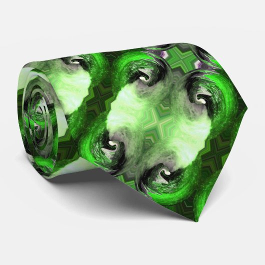 Grüner Planet Krawatte (Gerollt)