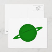 Grüner Planet Postkarte (Vorne/Hinten)