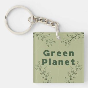 Grüner Planet  Schlüsselanhänger