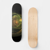 Grüner Planet Skateboard (Vorderseite)