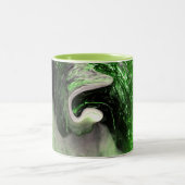 Grüner Planet Zweifarbige Tasse (Mittel)