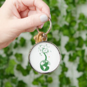 Grüner Planeten-Schlüsselanhänger Schlüsselanhänger (Hand)