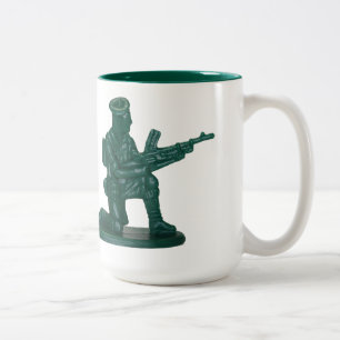 Grüner Plastikarmee-Mann Zweifarbige Tasse