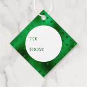 Grüner Polka Dot von Geschenkanhänger (Rückseite)