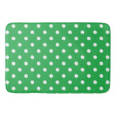 Grüner Polka-Punkt Badematte (Vorderseite)
