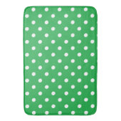 Grüner Polka-Punkt Badematte (Vorderseite Vertikal)