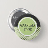 Grüner Polka-Punkt - "Großmutter, zum Button zu (Vorne & Hinten)