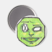Grüner POO-HEAD-Magnet Magnet (Vorderseite/Rückseite)