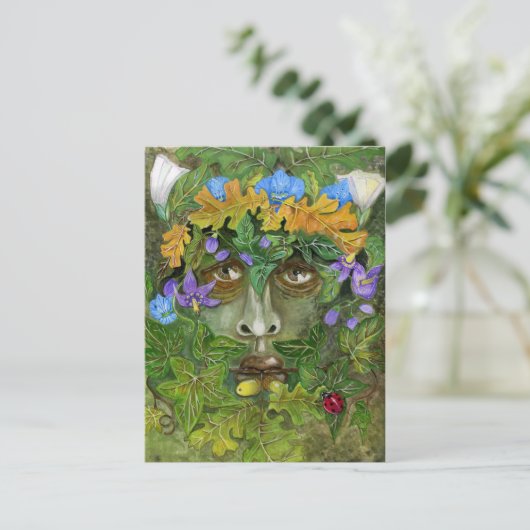 Grüner Postkarte (Stehend Vorderseite)