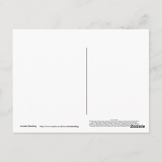 Grüner Postkarte (Rückseite)