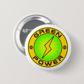 Grüner Power III Button (Vorne & Hinten)