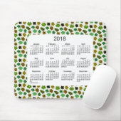 Grüner Power-Kalender der Blumen-2018 durch Janz Mousepad (Mit Mouse)