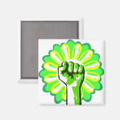 Grüner Power Magnet (Vorderseite/Rückseite)