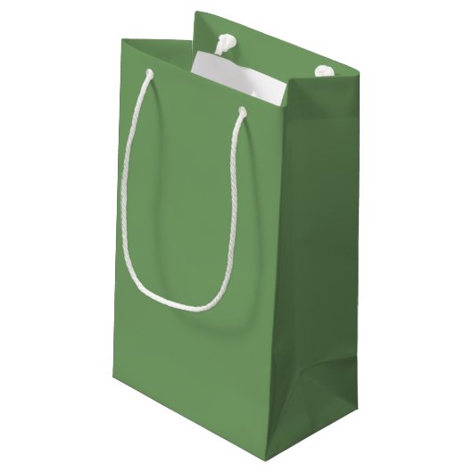 Grüner Preppy-Mod-Retro-Klassiker Kleine Geschenktüte (Rückseite Schrägansicht)