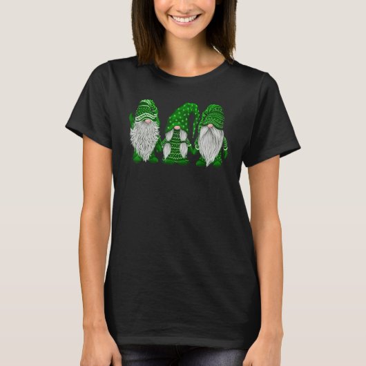 Grüner Pullover-Gnom St. Patrick's Day Irischer Gn T-Shirt (Vorderseite)
