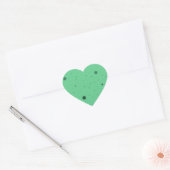 Grüner Punkt Chaos Herz-Aufkleber (Umschlag)