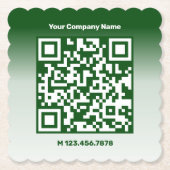 Grüner QR-Code für den Pflegedienst für Werbefläch Untersetzer (Vorderseite)