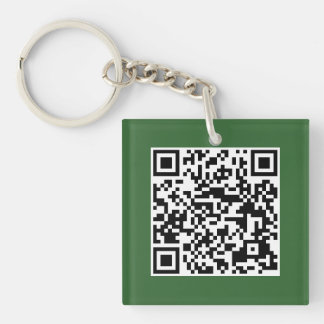 Grüner QR CODE kundenspezifische Schlüsselkette Schlüsselanhänger