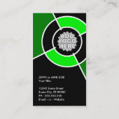 grüner QR Code und Logoziel Visitenkarte (Rückseite)