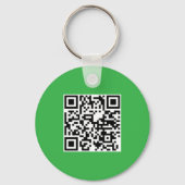 Grüner QR-Code Werbeunternehmen Schlüsselanhänger (Rückseite)